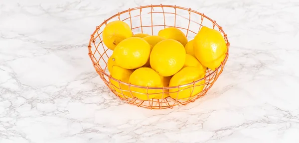 stock image Ingredients in glass mixing bowls to prepare lemon bundt cake.