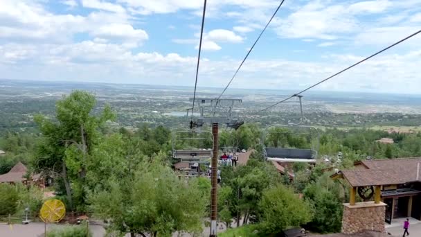 Colorado Springs Colorado Usa Augustus 2022 Skilift Cheyenne Mountain Zoo — Stockvideo