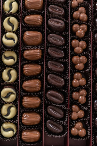 Caixa Chocolates Variados Gourmet Caixa Grande — Fotografia de Stock