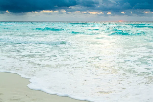 Nascer Sol Sobre Praia Mar Caribe — Fotografia de Stock