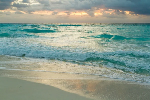 Схід Сонця Над Пляжем Карибське Море — стокове фото