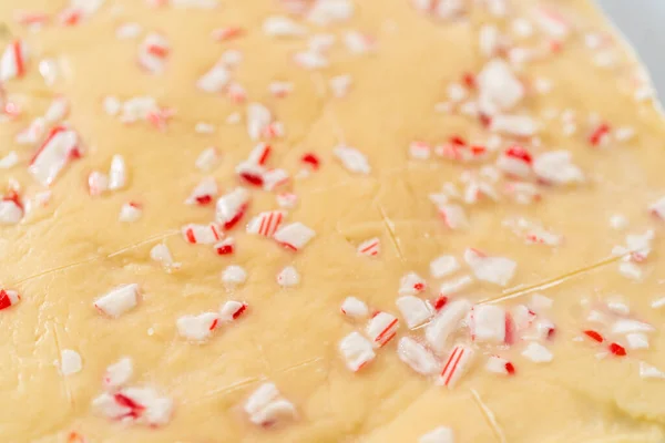 Scoring Candy Cane Fudge Reusable Plastic Bag — Stock Photo, Image