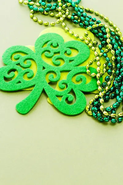 Patricks Day Doilies Green Background — Stock Photo, Image