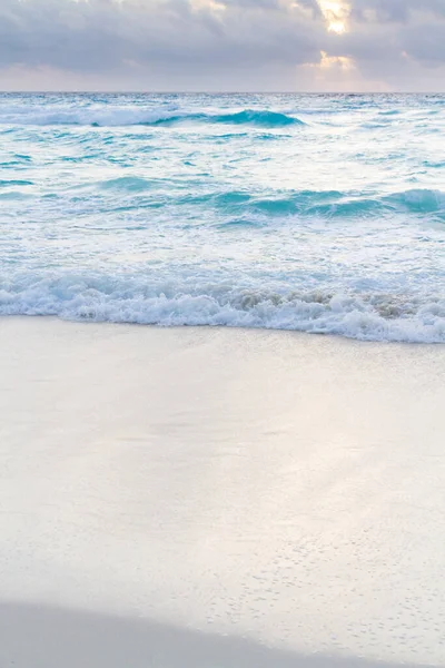 Salida Del Sol Playa Del Mar Caribe — Foto de Stock