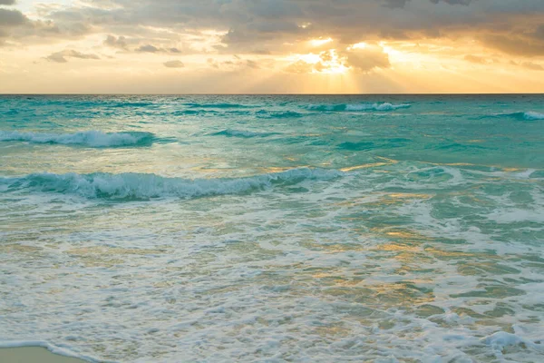 Východ Slunce Nad Pláží Karibské Moře — Stock fotografie