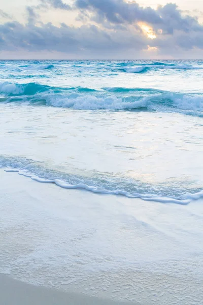 Salida Del Sol Playa Del Mar Caribe — Foto de Stock