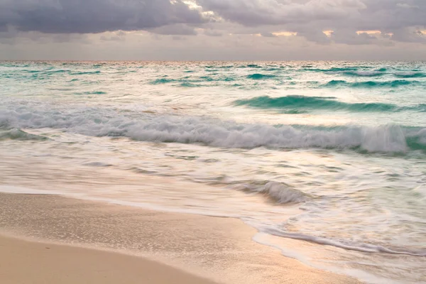 Nascer Sol Sobre Praia Mar Caribe — Fotografia de Stock