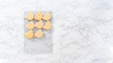 Düz yatıyordu. Mutfak tezgahındaki soğutma rafında panda şeklinde kurabiyeler serinletiyor..