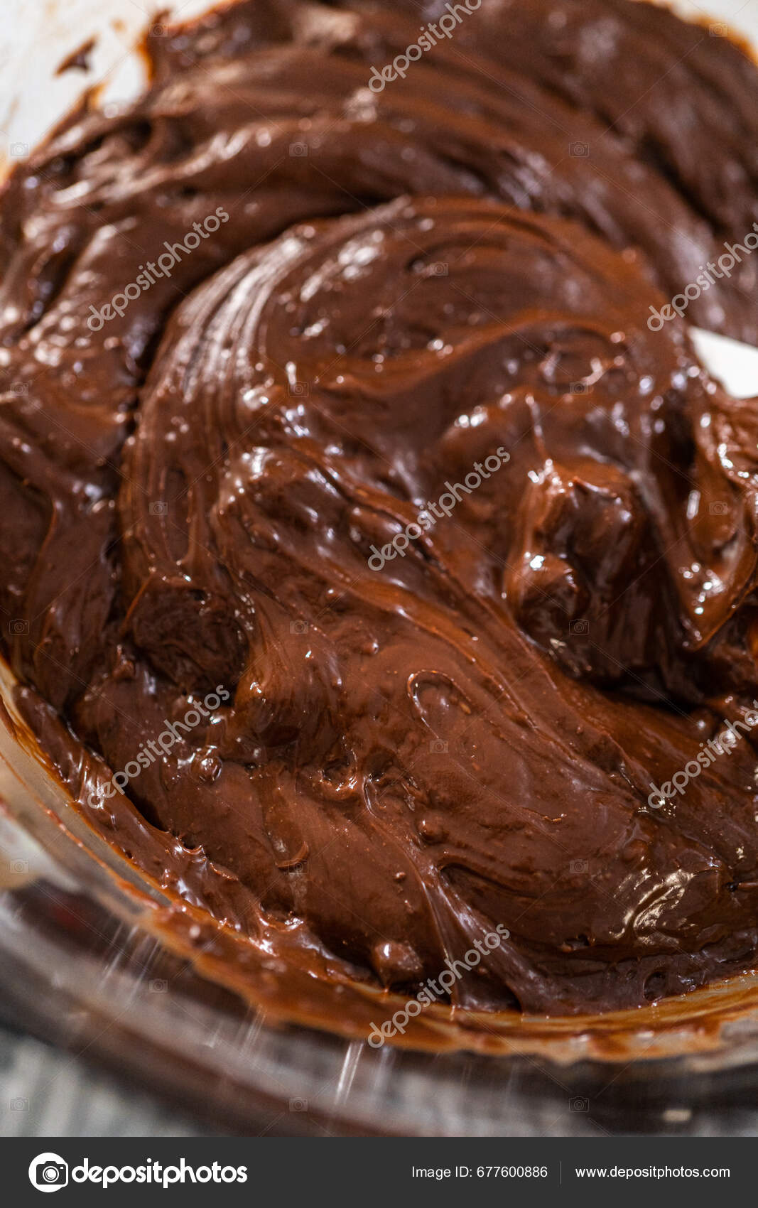 Melting Chocolate Chips Other Ingredients Glass Mixing Bowl Boiling Water Stock Photo by ©urban