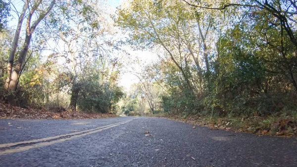 Fahren Auf Einer Glatt Asphaltierten Straße Innerhalb Des Kalifornischen Capitan — Stockfoto