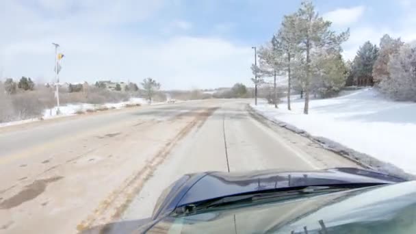 Castle Pines Colorado États Unis Janvier 2023 Traversant Une Route — Video