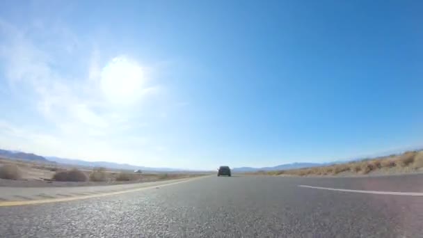 Hwy Калифорния Сша Декабря 2022 Года Поездка Невады Калифорнию Езда — стоковое видео