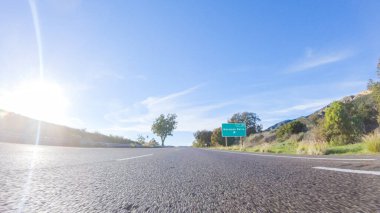 Gündüz, Arroyo Quemada Sahili, Kaliforniya yakınlarındaki HWY 101 'de, çevre kıyı manzarası manzarası sunar..