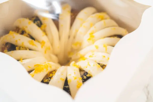 Freshly Baked Bundt Cakes Carefully Nestled White Paper Boxes Preparing — Stock Photo, Image