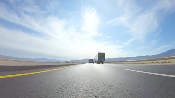Hwy California Usa December 2022 Embarcarse Viaje Por Carretera Nevada — Vídeo de stock