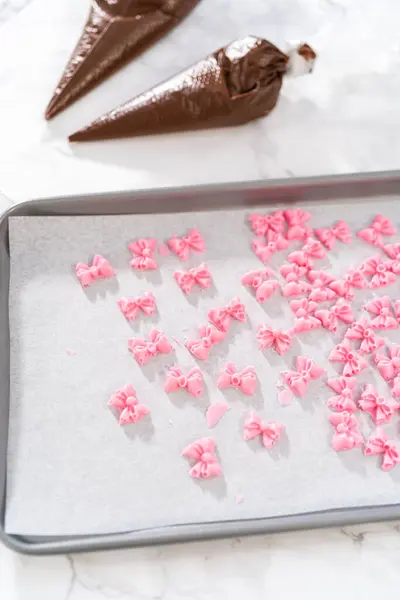 Icing Panda Shaped Shortbread Cookies Chocolate Icing — Stock Photo, Image