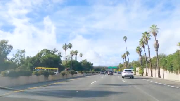 Los Angeles Kalifornia Usa Grudnia 2022 Pov Driving Hwy 101 — Wideo stockowe