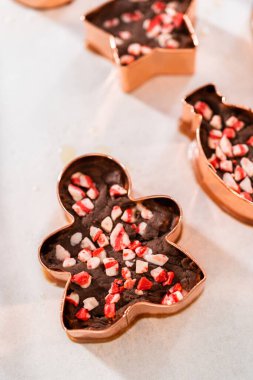 Kurabiye kesicilerden taze yapılmış nane şekerlemesi çıkarıyorum..