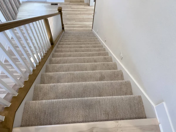 Sleek Elegance Modern Home Interior Focusing Stairway Clean Minimalist Design — Stock Photo, Image
