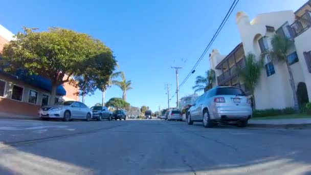 Santa Maria California Abd Aralık 2022 Pismo Beach Kasabasının Sokaklarında — Stok video
