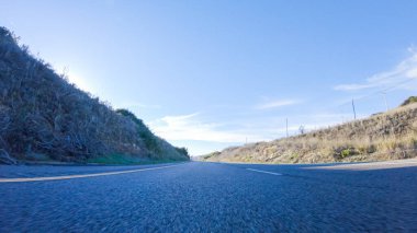 Gündüz, Arroyo Quemada Sahili, Kaliforniya yakınlarındaki HWY 101 'de, çevre kıyı manzarası manzarası sunar..