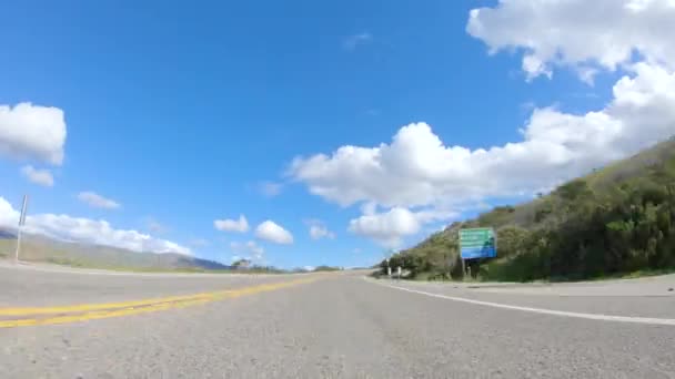 Winter Drive Longo Sunny Highway 101 Perto Santa Maria — Vídeo de Stock