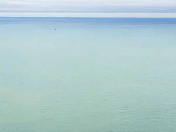 Een Prachtige Winter Scène Met Lake Michigans Wateren Bekeken Vanuit — Stockfoto
