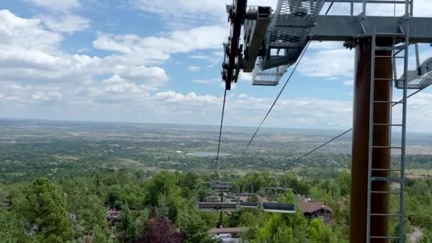 Colorado Springs Colorado Amerika Serikat Agustus 2022 Ski Naik Lift — Stok Video