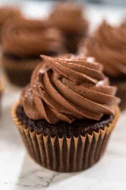 Çikolatalı kremanın zarif kıvrımları her çikolatalı kekin üzerine titizlikle konur ve karşı konulmaz bir ziyafet yaratır..