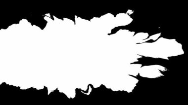 Siyah Arkaplanda Mürekkep Düşüyor 4k Görüntü Mürekkep Görüntüsü Geçiş Beyaz Mürekkep Damlaları Siyah Arkaplanda Düşüyor