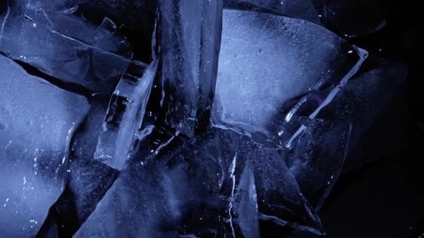 Kristallglas Aus Nächster Nähe Abstrakter Hintergrund — Stockvideo