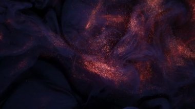 Soyut bronz boya. Siyah bir arkaplanda çekim yapmak