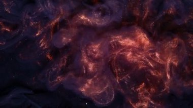 Soyut bronz boya. Siyah bir arkaplanda çekim yapmak