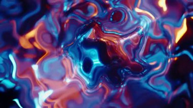 4 bin. Renkli soyut sıvı mermer dokusu, akışkan sanat. Çok güzel bir soyut mavi tasarım girdap arka plan videosu. 3B Canlandırma,