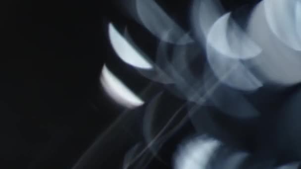 Abstract Blue Bokeh Кришталеві Спалахи Світла — стокове відео