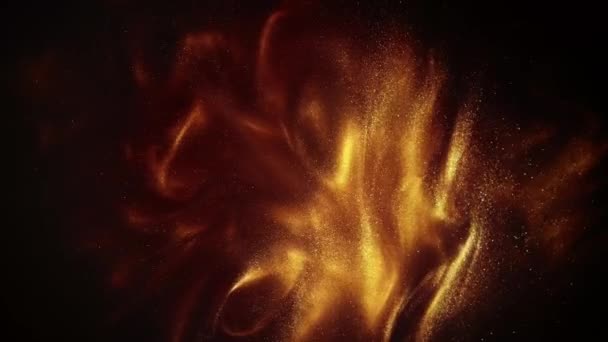 Partículas Ouro Fundo Abstrato Com Brilho Dourado Floating Dust Particles — Vídeo de Stock