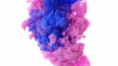 Suda akrilik mürekkebin güzel bir karışımı. beyaz arka grup