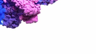 Suda akrilik mürekkebin güzel bir karışımı. beyaz arka grup