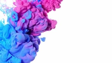 Suda akrilik mürekkebin güzel bir karışımı. beyaz arka grup