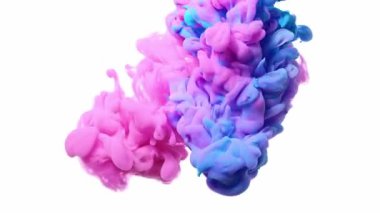 Suda akrilik mürekkebin güzel bir karışımı. beyaz arka grup