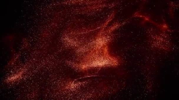 ブロンズの抽象画 黒の背景で撮影 — ストック動画