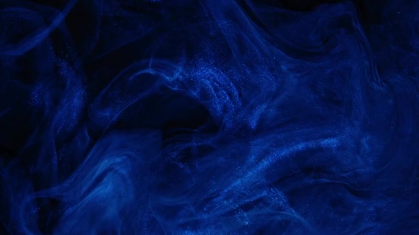 Tinta Azul Escuro Fluindo Fundo Abstrato Dark Aquamarine Azul Fluxo — Vídeo de Stock