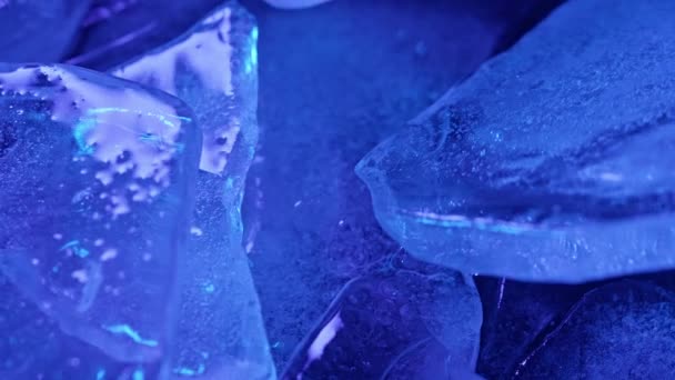 Kristallglas Aus Nächster Nähe Abstrakter Hintergrund — Stockvideo