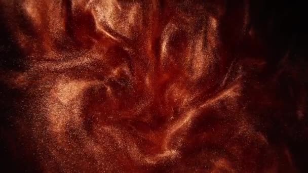Блестящий Чернильный Фон Смесь Краски Извержение Вулкана Горячая Утечка Лавы — стоковое видео