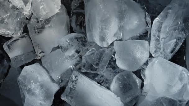 Кубики Льоду Крупним Планом Абстрактний Фон — стокове відео