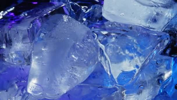 Кубики Льоду Крупним Планом Абстрактний Фон — стокове відео