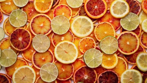 Dilimlenmiş Narenciye Meyvesi Limon — Stok video