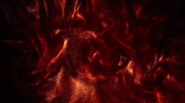 Parlak mürekkep arka planı. Boya karışımı. Volkanik patlama. Sıcak lav sızıntısı. Odaklanmamış turuncu altın rengi parlak ıslak sıvı hareket soyut dokusu