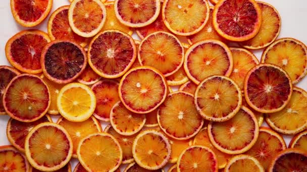 Socelian Orange Tranches Rotation Arrière Plan — Video