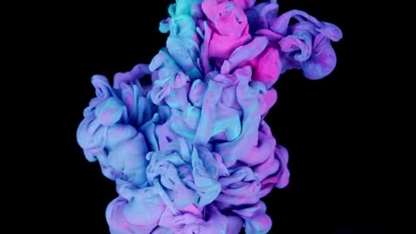 Fluid Art Mystique Texture Liquide Violette Noire Oeuvre Brillante Mouvement — Video